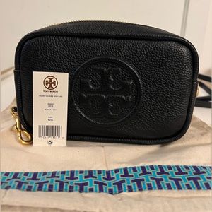 Perry Bombe Leather Mini Bag in Black NWT